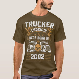 Camiseta Nacido En 2002, Camionero De Cumpleaños De Leyenda