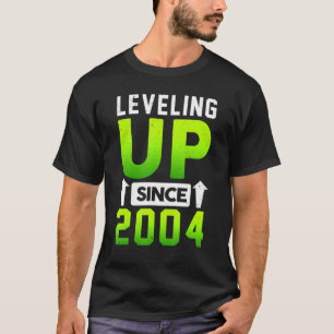Camiseta Nacido En 2004 Nivelación De Juegos Desde 2004 Gam