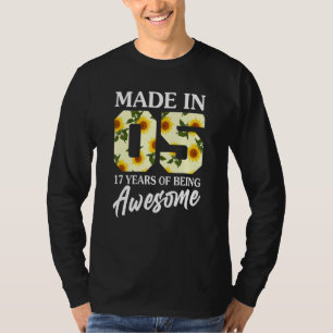 Camiseta Nacido en 2005 17 años 17 años Chicas