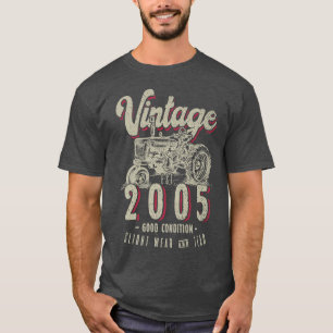 Camiseta Nacido En 2005 Y Este De Un Vintage Tractor Farmer