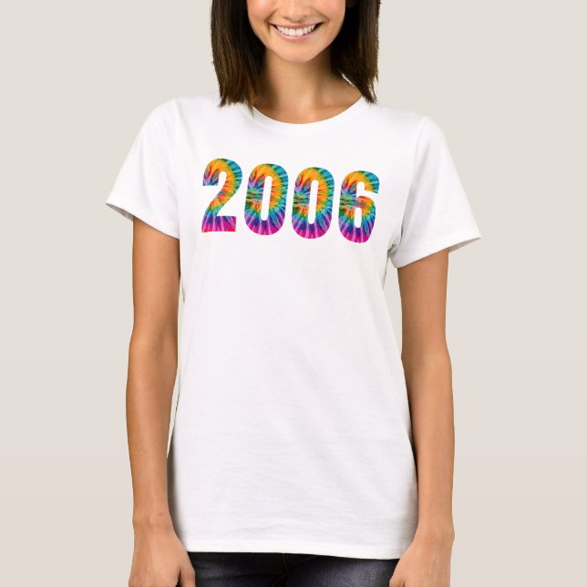 Camiseta Nacido en 2006 Fiesta de Cumpleaños Tie Dye multic (Anverso)