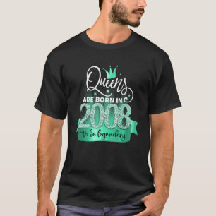 Camiseta Nacido en 2008 I Fiesta Turquesa Negro conjunto y 