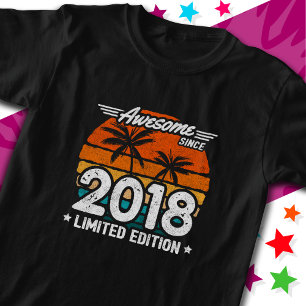Camiseta Nacido en 2018 Edición Limitada Retro Awesome Desd