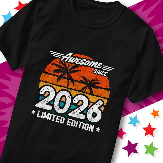 Camiseta Nacido en 2026 Edición Limitada Retro Increíble De (Subido por el creador)