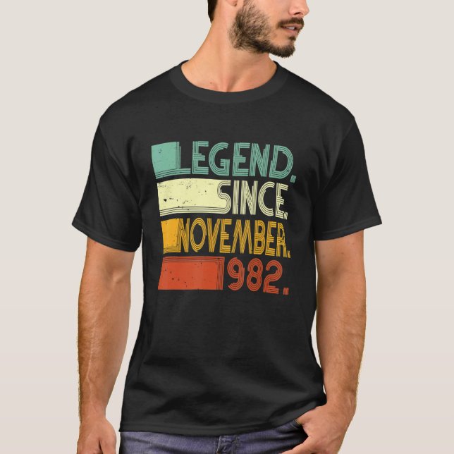 Camiseta Nacido en 40 años, 40 años de leyenda desde noviem (Anverso)