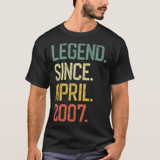 Camiseta Nacido en abril de 2007 Vintage Retro 13th Birthda