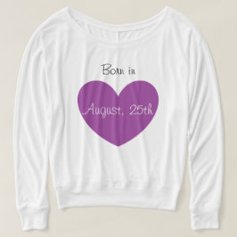 Camiseta Nacido en agosto, imagen personalizada de Purple H