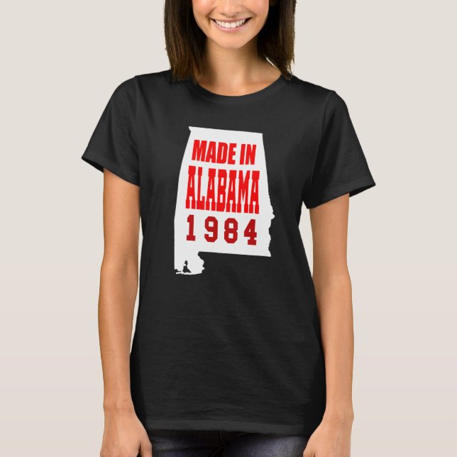 Camiseta Nacido En Alabama En 1984 (Anverso)