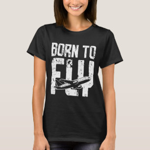 Camiseta Nacido En Avión De Vuelo
