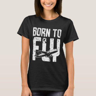 Camiseta Nacido En Avión De Vuelo