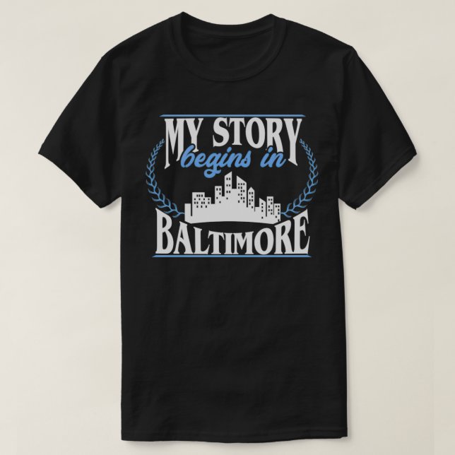 Camiseta Nacido en Baltimore Pullover (Diseño del anverso)