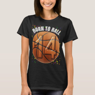 Camiseta Nacido en Basketball 14th Birthday Adolescente Chi