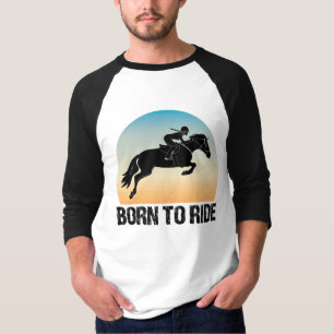 Camiseta Nacido en bicicleta - Chica ecuestre
