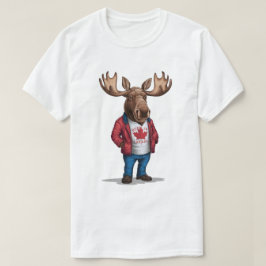 Camiseta Nacido en Canadá Moose Patriótico