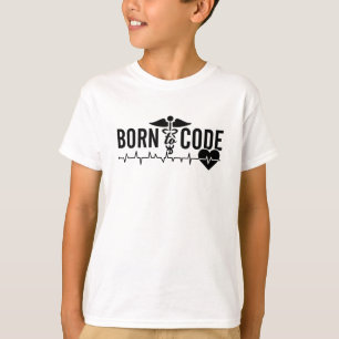 Camiseta Nacido En Código Programador Médico Codificación I