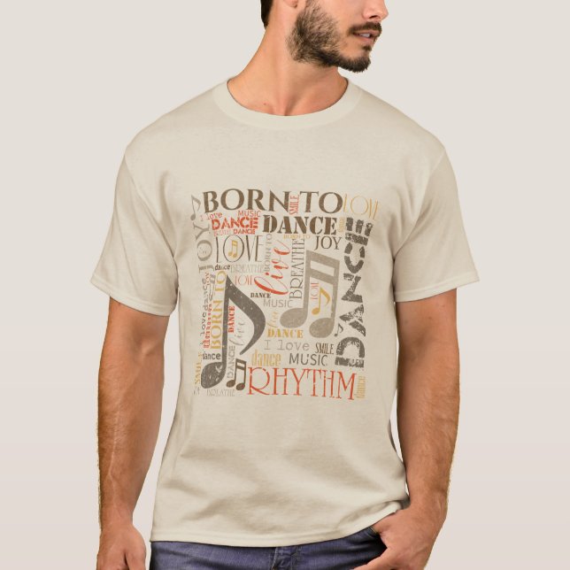 Camiseta Nacido en Dance Naranja/Brown ID277 (Anverso)