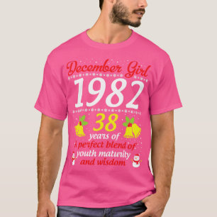 Camiseta Nacido En Diciembre Chica 1982 Feliz Cumpleaños 38