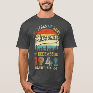 Camiseta Nacido en diciembre de 1942 80º cumpleaños hecho e