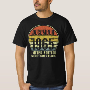 Camiseta Nacido En Diciembre De 1965 Edición Limitada Año