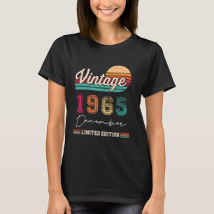 Camiseta Nacido En Diciembre De 1965 Vintage Happy Birthday