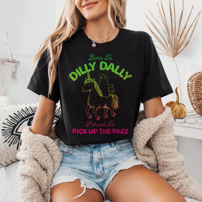 Camiseta Nacido en Dilly Dally Gradient Ghost Riding Unicor (Subido por el creador)