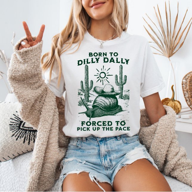 Camiseta Nacido en Dilly Dally: Viñeta del desierto occiden (Subido por el creador)