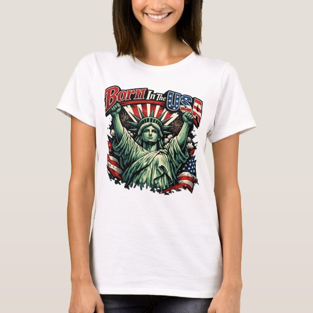 Camiseta Nacido En EE. UU. (Anverso)