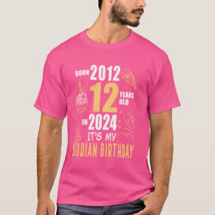 Camiseta Nacido en el 2012, mi cumpleaños beduino tiene 12 