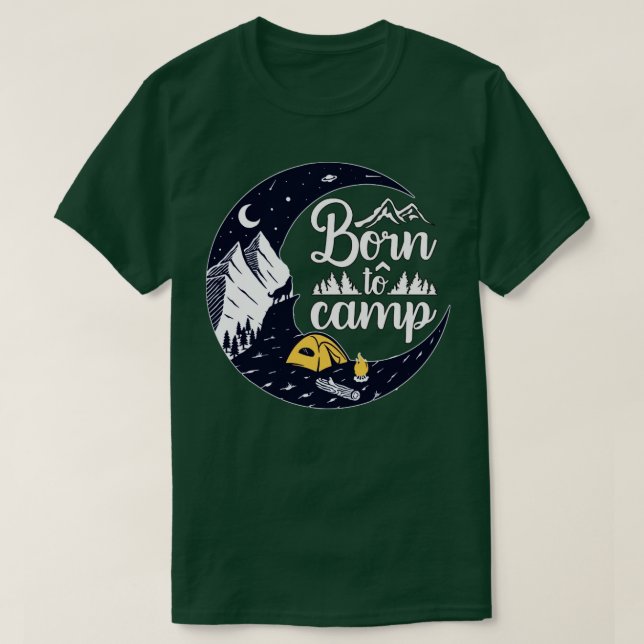 Camiseta Nacido en el Campo Montañas Wolf Moon (Diseño del anverso)