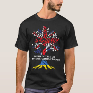 Camiseta Nacido en el Reino Unido con raíces ucranianas Ucr