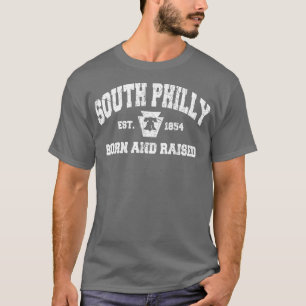 Camiseta Nacido en el sur de Filadelfia y levantado Campame