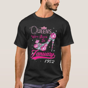 Camiseta Nacido En Enero De 1952 Vintage 70 Años