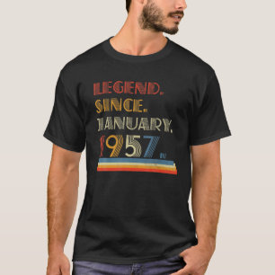 Camiseta Nacido en enero de 1957 Leyenda desde enero de 195
