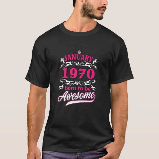 Camiseta Nacido en Enero de 1970 (Anverso)