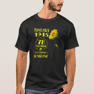 Camiseta Nacido en enero de 78 Años 78 Aniversario del Gira