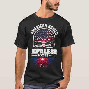 Camiseta Nacido en Estados Unidos con raíces nepalesas Nepa