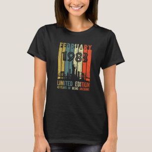 Camiseta Nacido en febrero de 1983 40º cumpleaños
