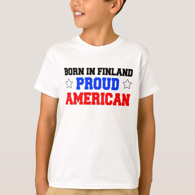 Camiseta Nacido En Finlandia Orgulloso Estadounidense (Anverso)