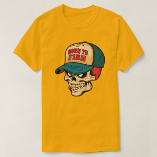 Camiseta Nacido en Fish Cute Skull