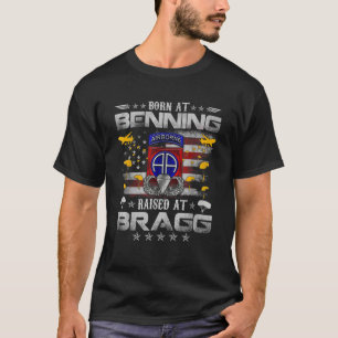 Camiseta Nacido En Ft Benning Elevado Fort Bragg 82nd Airbo