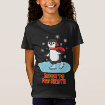 Nacido En Hielo Skate Cute Penguin