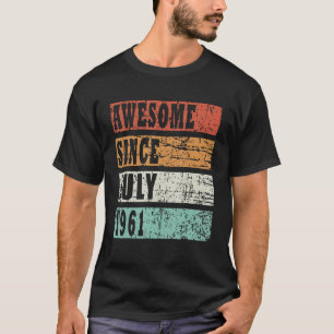 Camiseta Nacido En Julio De 1961 Idea Retro