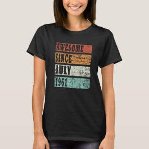 Camiseta Nacido En Julio De 1961 Idea Retro