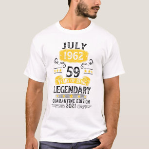 Camiseta Nacido En Julio De 1962 59 Años De Edad
