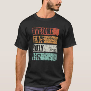 Camiseta Nacido En Julio De 1962 Retro Idea