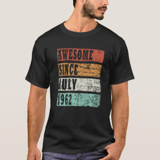 Camiseta Nacido En Julio De 1962 Retro Idea