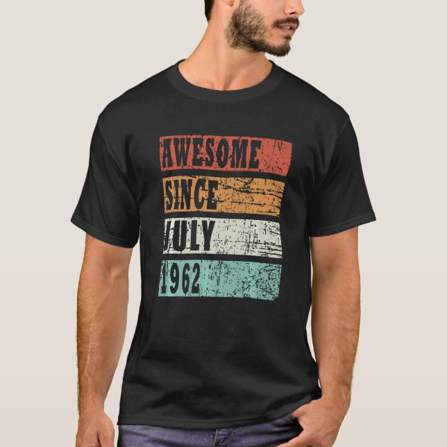 Camiseta Nacido En Julio De 1962 Retro Idea (Anverso)