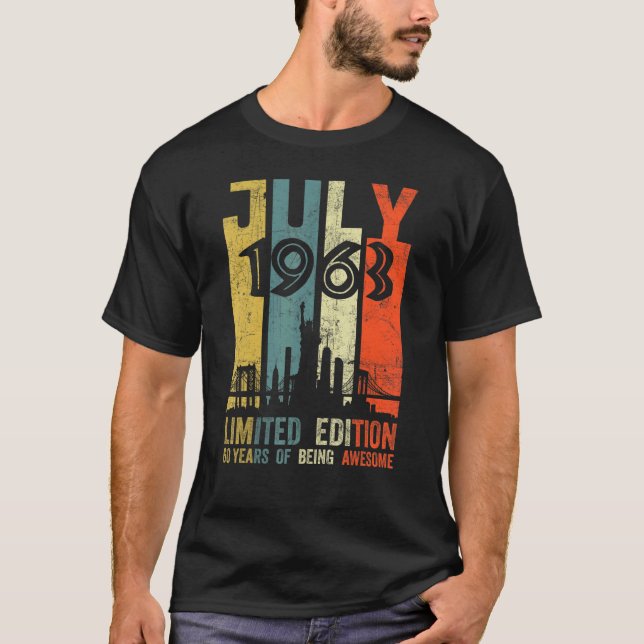 Camiseta Nacido en julio de 1963 (Anverso)