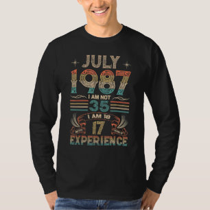 Camiseta Nacido En Julio De 1987 35º Cumpleaños Hecho En 19
