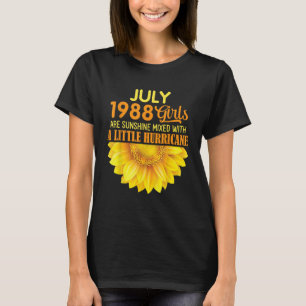 Camiseta Nacido En Julio De 1988 Chicas Sunshine Mixed A